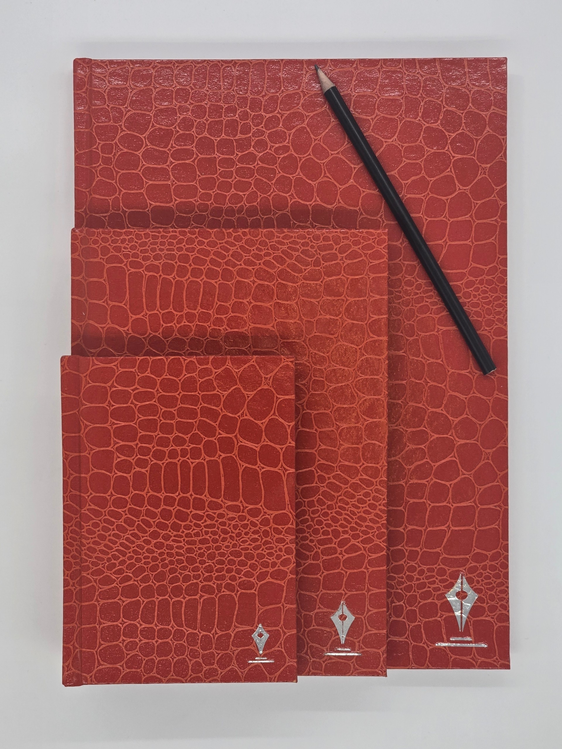 Croc Texture Notebook – Orange